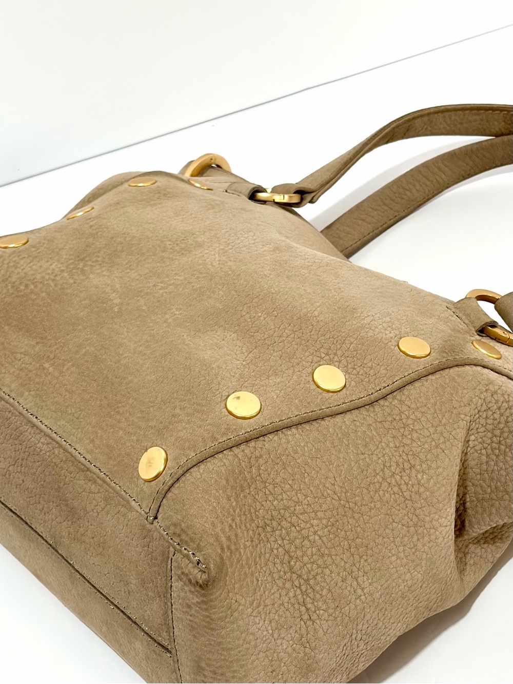 Hammitt Daniel MD Satchel In Natural Grey/ Brushed Gold/Missing CB Strap EUC - Picture 10 of 14